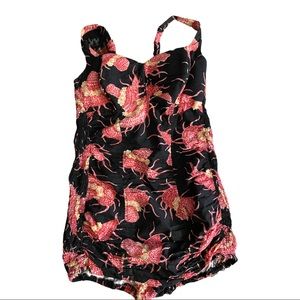 Miss Hawaii vintage straw hat swimsuit